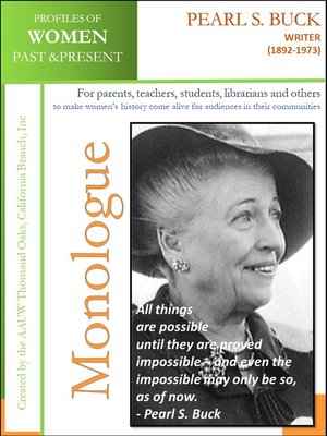 cover image of Profiles of Women Past & Present – Pearl S. Buck, Writer (1892-1973)